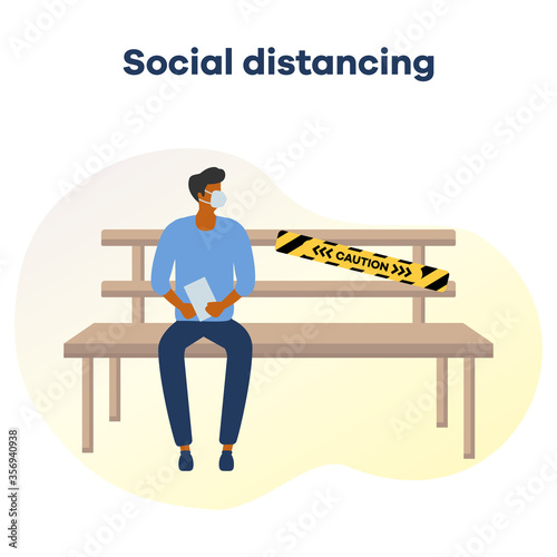 Quarantine park bench Social distancing People