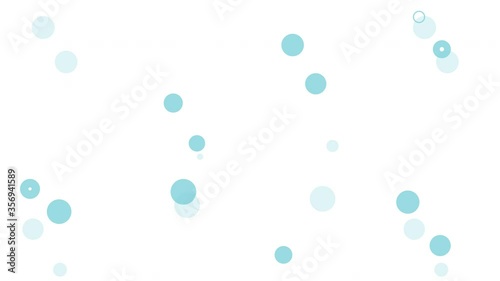 cute blue bubbles popping animation for background. Alpha matte channel 