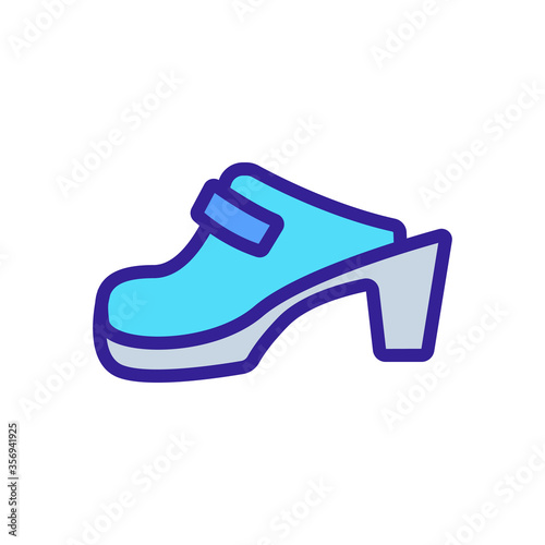 mule shoe icon vector. mule shoe sign. isolated color symbol illustration
