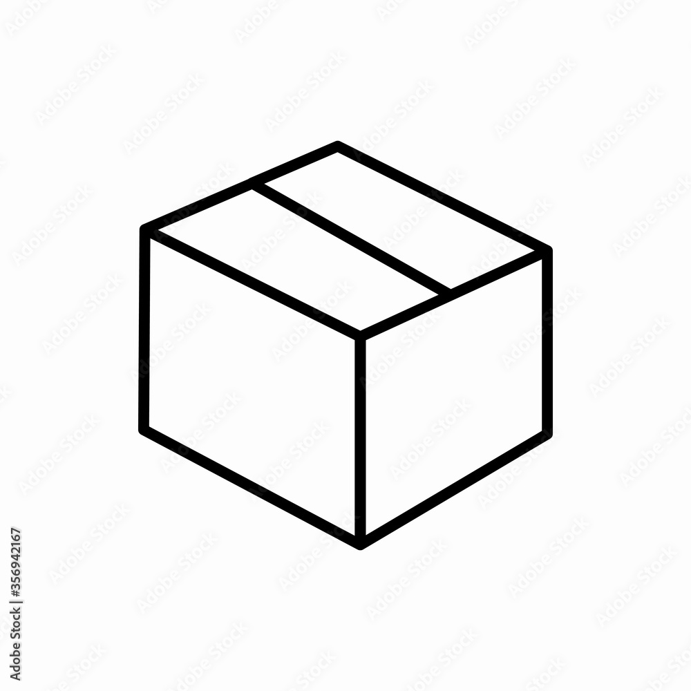 Outline box icon.Box vector illustration. Symbol for web and mobile Outline box icon.Box vector illustration. Symbol for web and mobile
