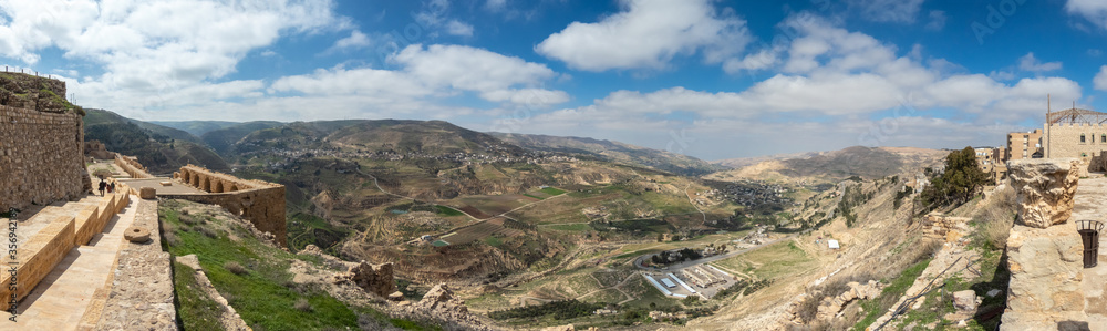Panoramic view from Kerak Castle, Jordan
