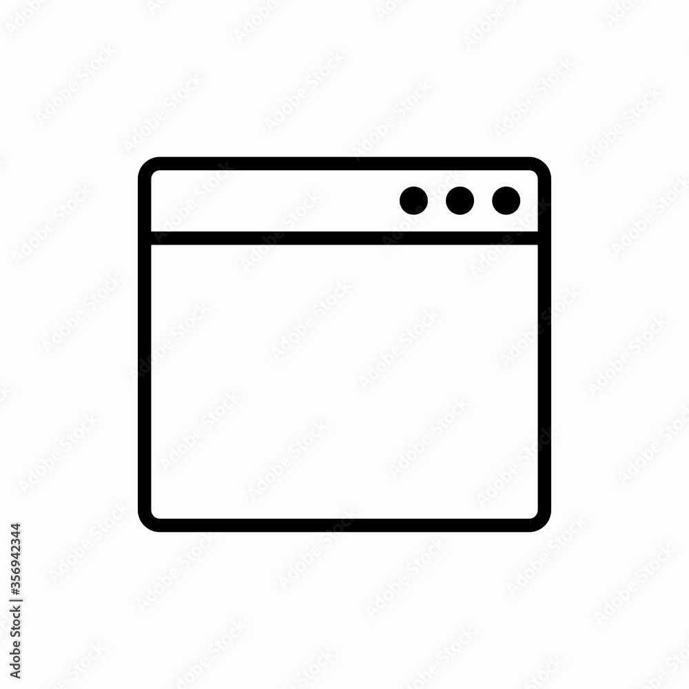 Outline browser icon.Browser vector illustration. Symbol for web and mobile Outline browser icon.Browser vector illustration. Symbol for web and mobile