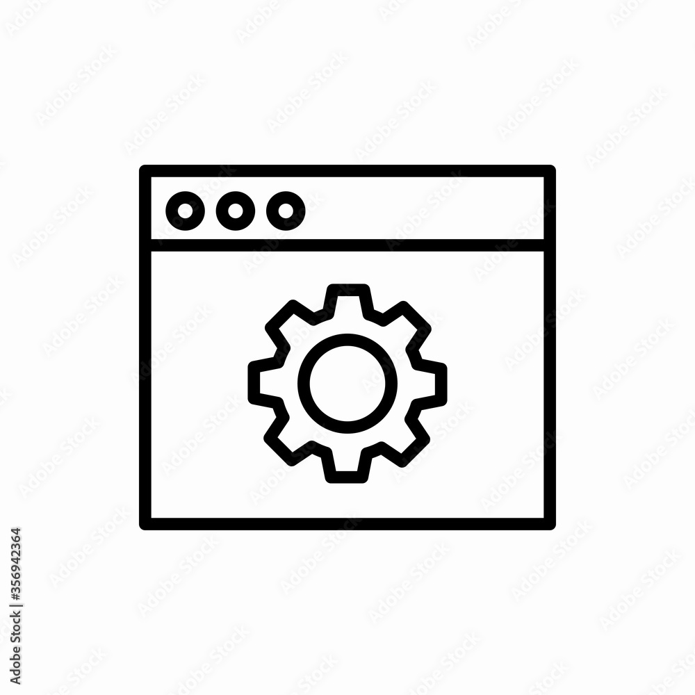 Outline browser setting icon.Browser setting vector illustration. Symbol for web and mobile