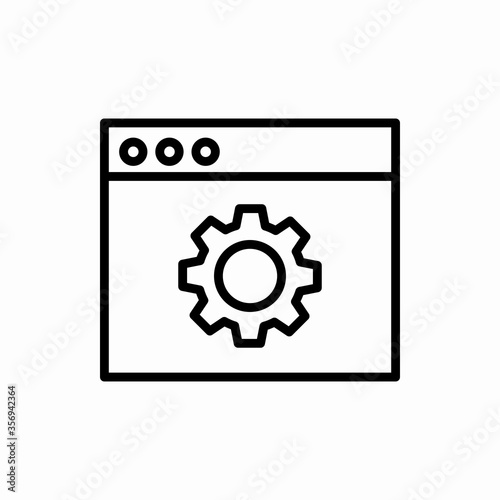 Outline browser setting icon.Browser setting vector illustration. Symbol for web and mobile