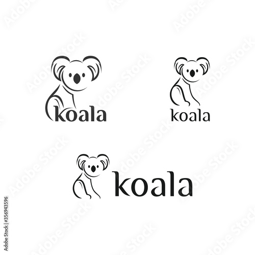 koala logo design inspiration.vector illustration