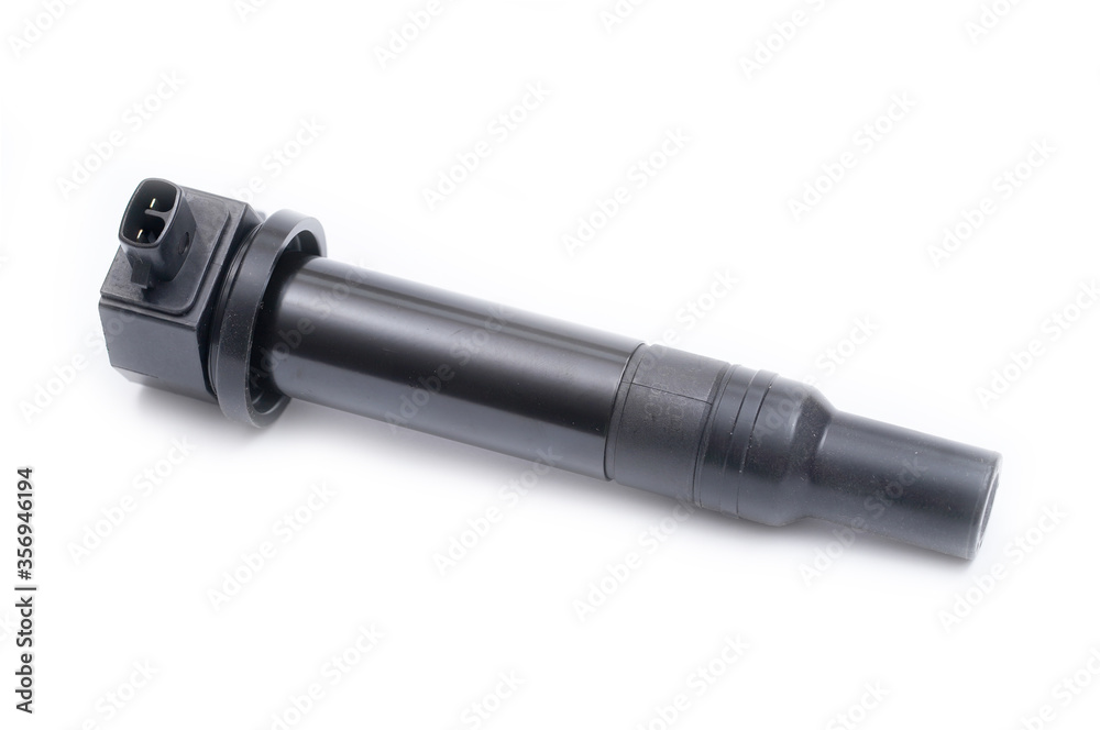 Image of ignition coil, spare part isolated on white background Image of ignition coil, spare part isolated on white background