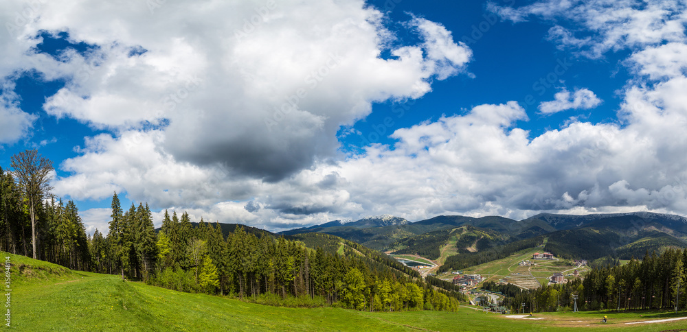 Carpathian mountains in Bukovel