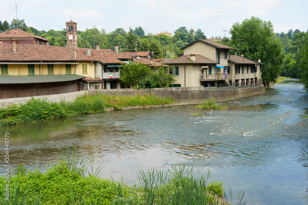 Fototapeta premium Agliate, historic village in Lombardy, Italy