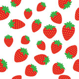 Strawberry pattern.  Ripe fresh tasty strawberry isolated on a white background. Beautiful red strawberries.
