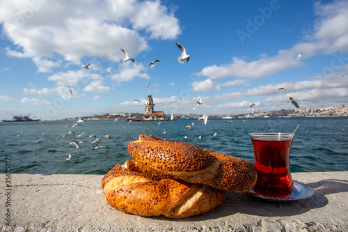 A glass of Turkish tea and ...