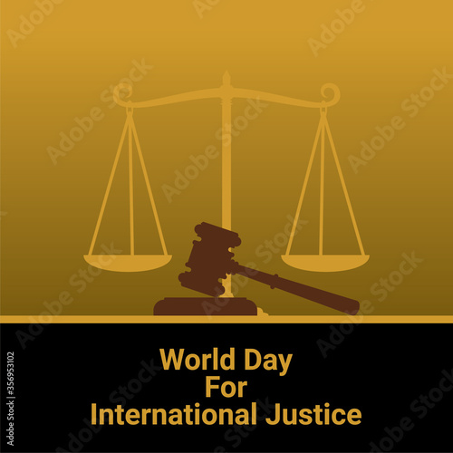 world day for international justice poster design