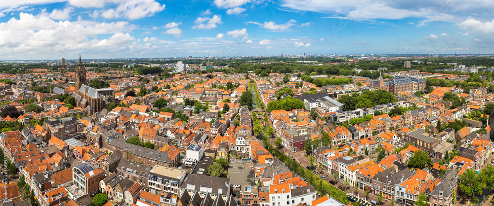 Panoramic view of Delft