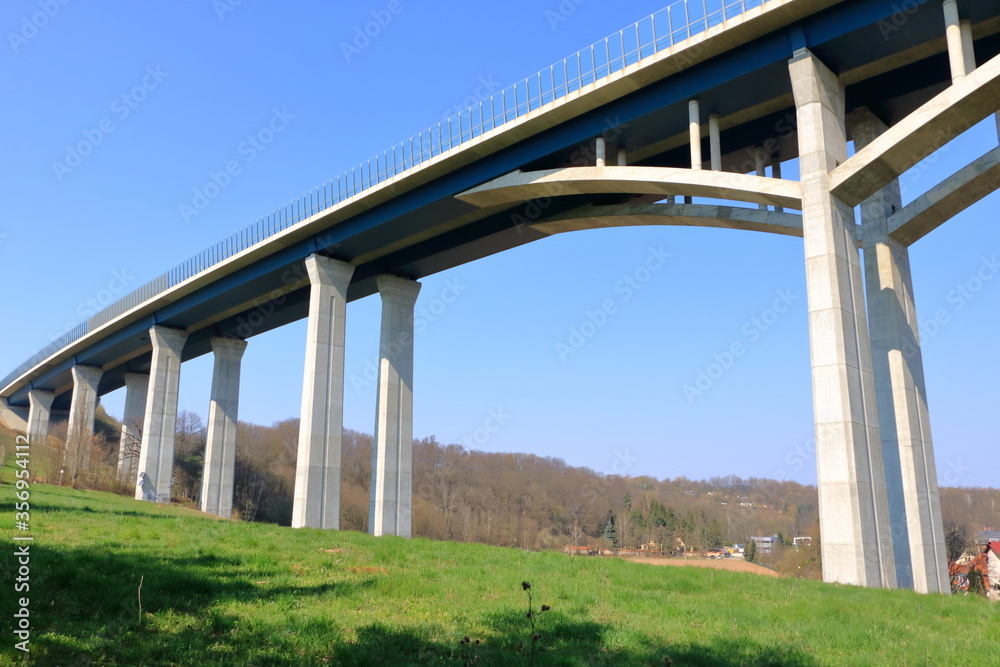 Highway Bridge over the Lockwitztal valley near Dresden, Germany, Europe