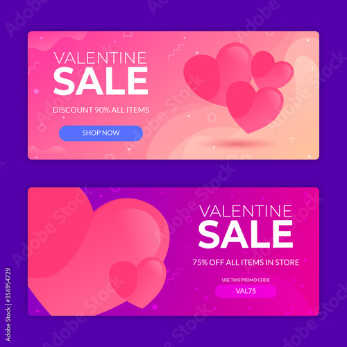 happy valentines sale with hearts