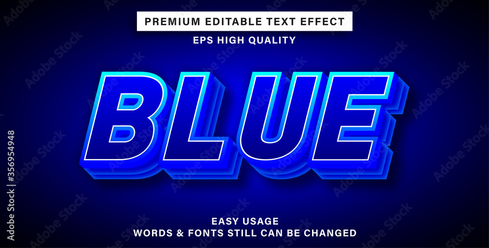 text effect blue text effect blue