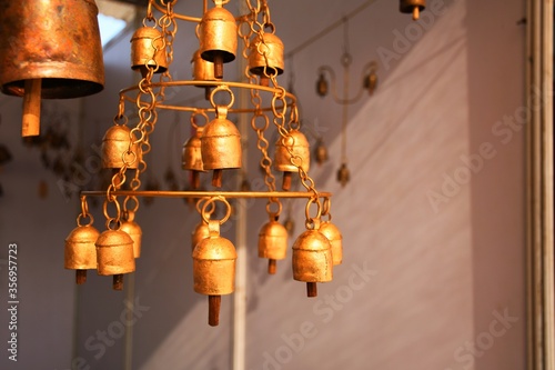 Home decoration item, small bell at White dessert, Dhordo, Kutch, Gujarat, India