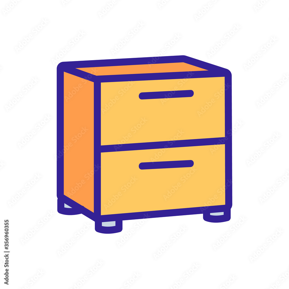 nightstand interior object icon vector. nightstand interior object sign. isolated color symbol illustration nightstand interior object icon vector. nightstand interior object sign. isolated color symbol illustration