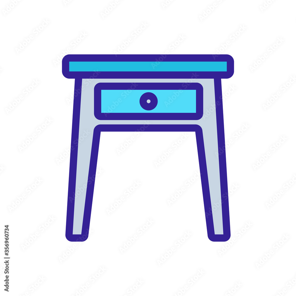 retro nightstand icon vector. retro nightstand sign. isolated color symbol illustration retro nightstand icon vector. retro nightstand sign. isolated color symbol illustration