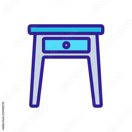 retro nightstand icon vector. retro nightstand sign. isolated color symbol illustration