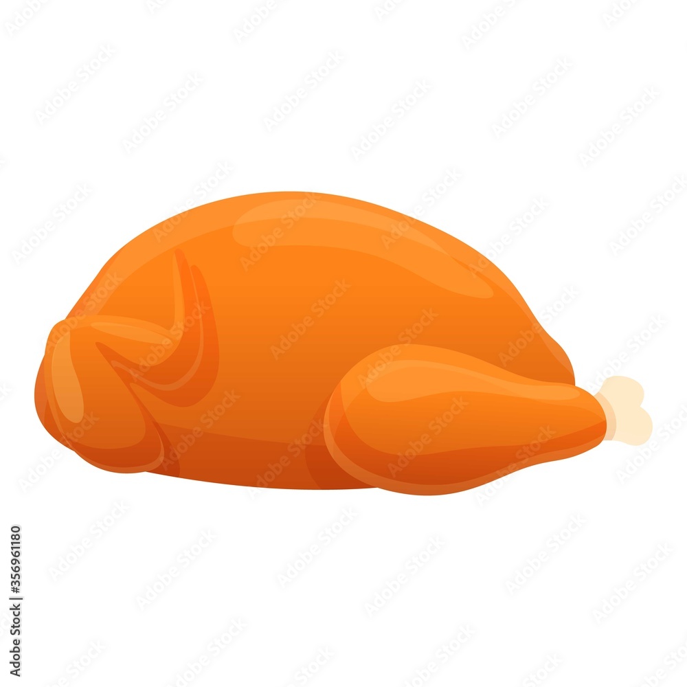 Grilled chicken icon. Cartoon of grilled chicken vector icon for web design isolated on white background Grilled chicken icon. Cartoon of grilled chicken vector icon for web design isolated on white background