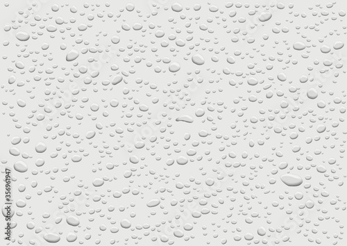 Seamless Pattern Of Water Drops On A White Back