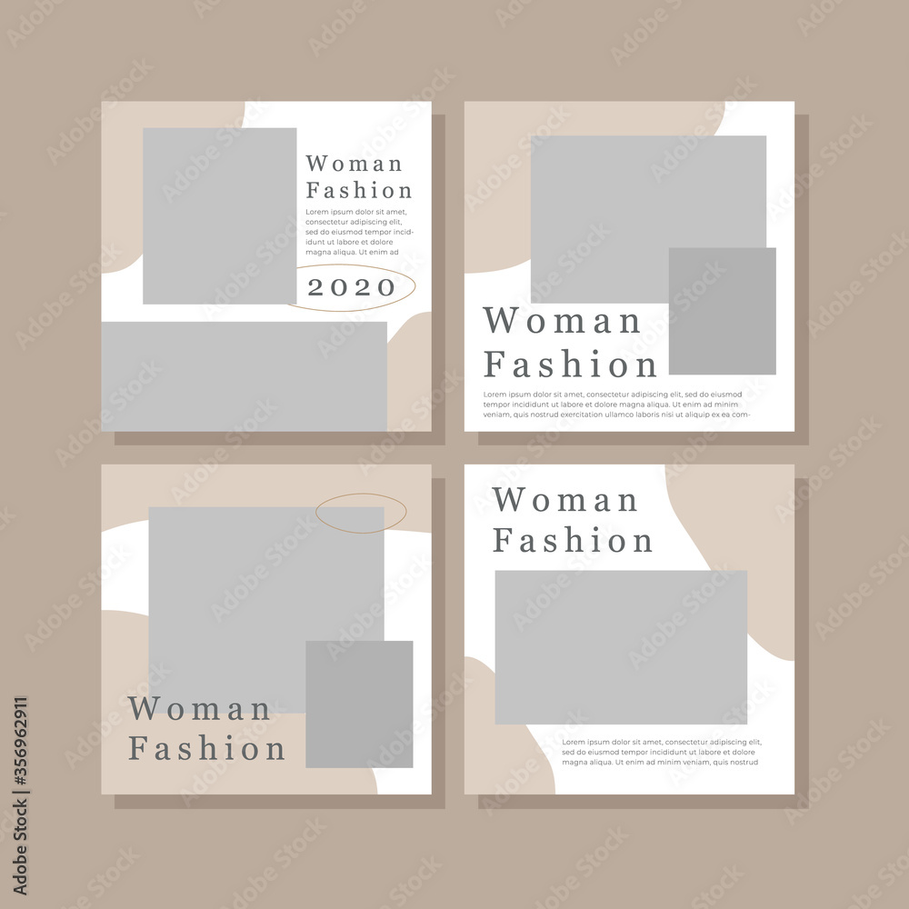 Modern promotional fashion web banners for social media mobile applications Modern promotional fashion web banners for social media mobile applications