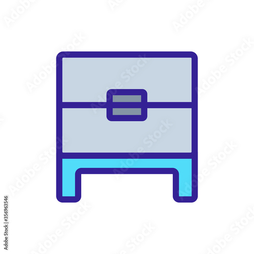 nightstand wooden furniture icon vector. nightstand wooden furniture sign. isolated color symbol illustration