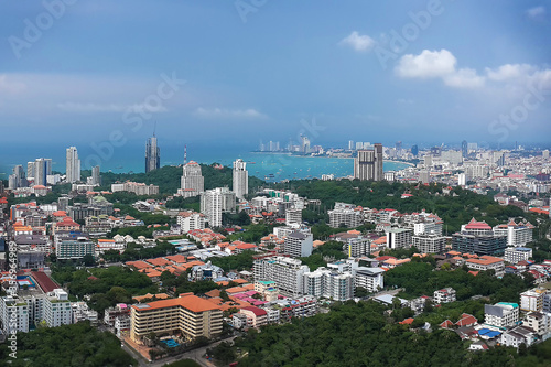 Panorama of the city Pattaya, Thailand.