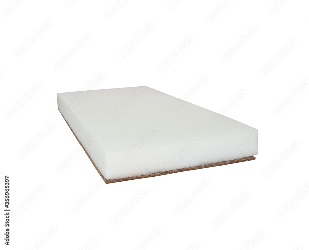 Layers of orthopedic mattress: foam, latex, coconut fiber Layers of orthopedic mattress: foam, latex, coconut fiber