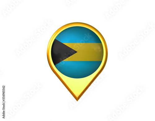 Bahamas flag location marker icon. Isolated on white background. 3D illustration, 3D rendering Free Download Bahamas flag location marker icon. Isolated on white background. 3D illustration, 3D rendering - GFXLoad