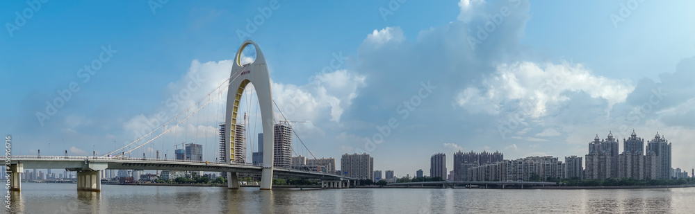Obraz premium Guangzhou Pearl River landmark building landscape