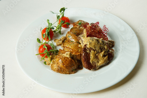 potato with cherry tomatoes, side dish