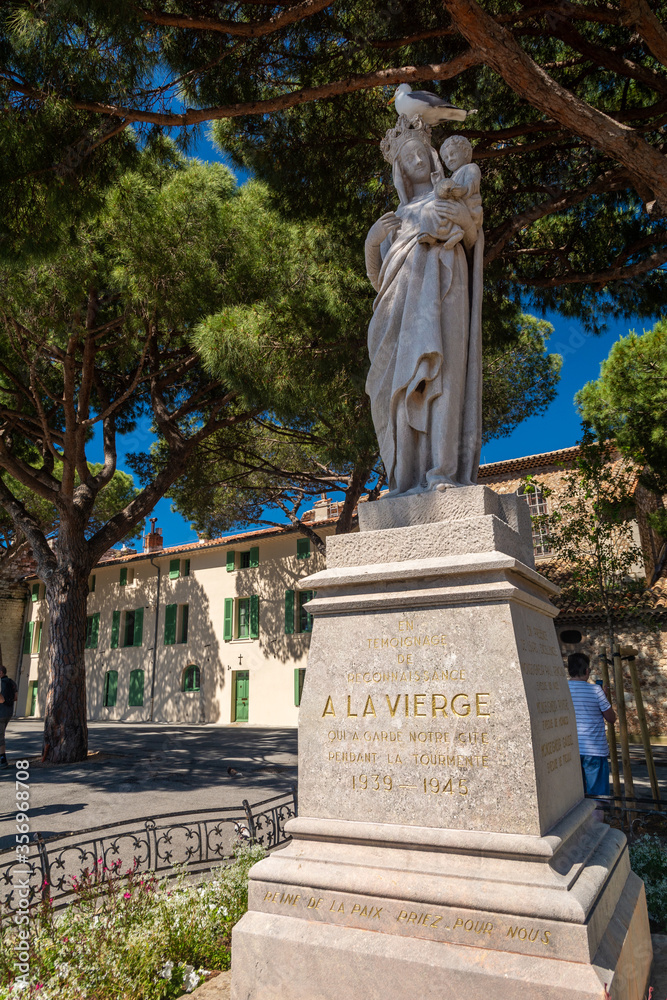 The monument to the Virgin Mary in Cannes