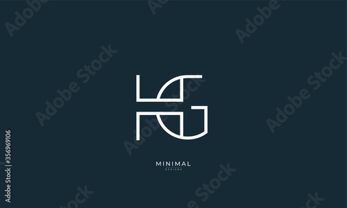 Alphabet letter icon logo HG