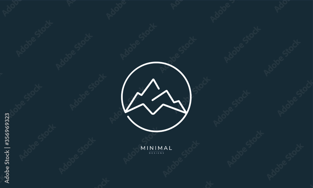 a line art icon logo of a mountain, hill, summit a line art icon logo of a mountain, hill, summit