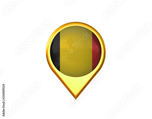 Belgium flag location marker icon. Isolated on white background. 3D illustration, 3D rendering Free Download Belgium flag location marker icon. Isolated on white background. 3D illustration, 3D rendering - GFXLoad