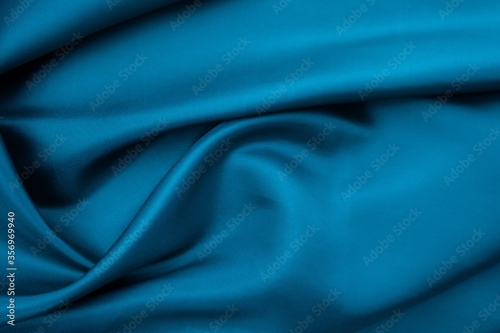 Fototapeta premium blue fabric texture background, abstract, closeup texture of cloth 