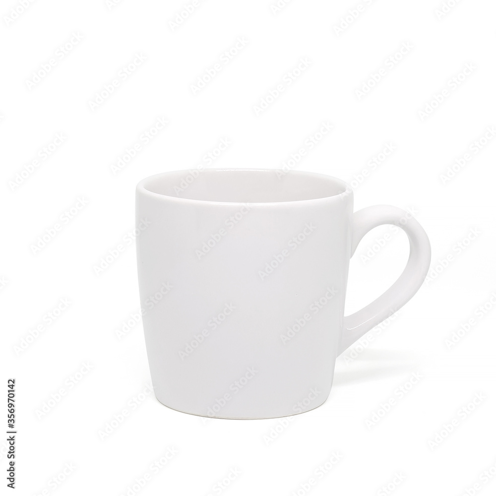 The white mug on a white background. Mockup The white mug on a white background. Mockup