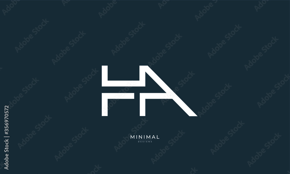Alphabet letter icon logo HA Alphabet letter icon logo HA