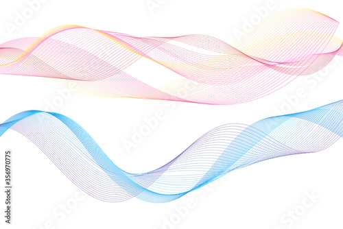 Vector illustration with graphic linear waves