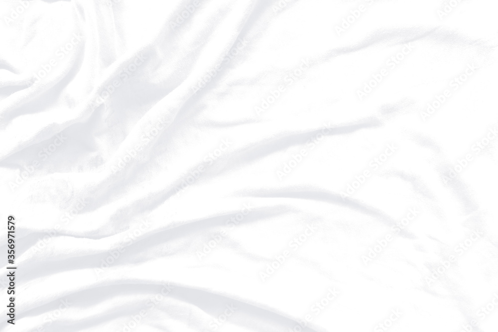Top view Abstract White cloth background with soft waves. Top view Abstract White cloth background with soft waves.