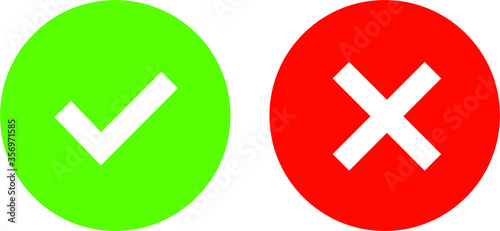 Do and don't check and cross mark sign