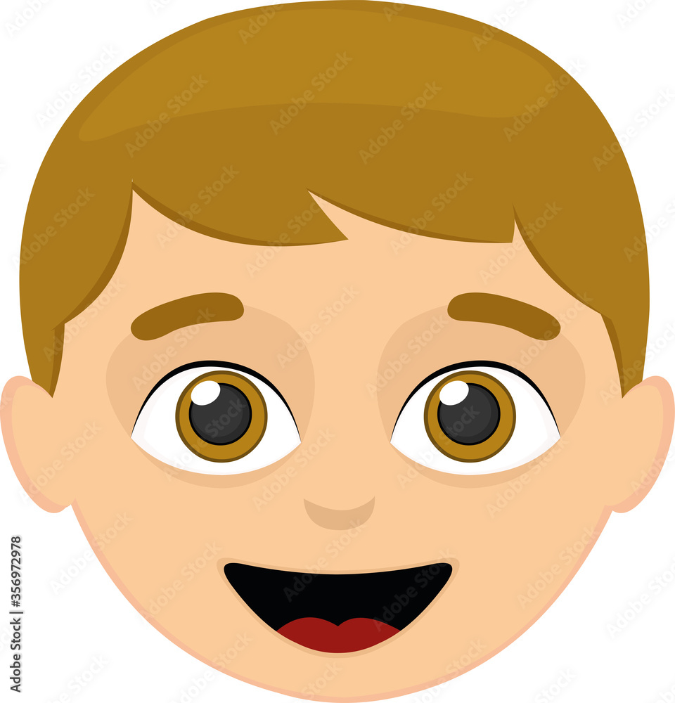 Vector illustration of a child's face