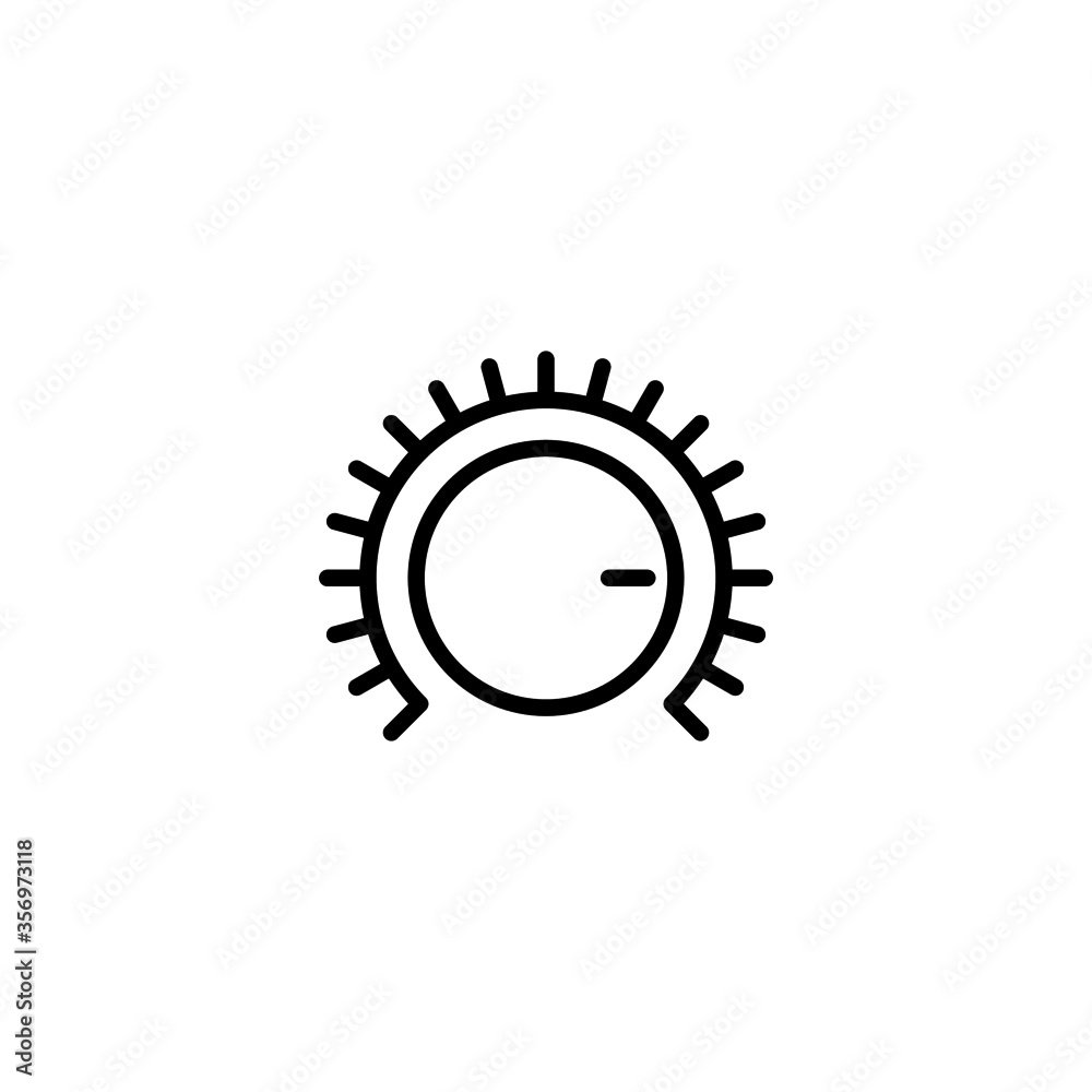 Volume Control Icon in black line style icon, style isolated on white background Volume Control Icon in black line style icon, style isolated on white background
