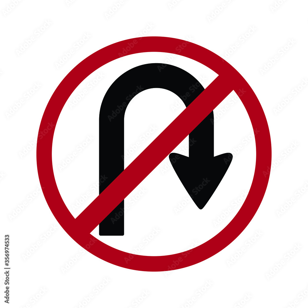 no return to right sign, no u-turn to right, traffic sign vector no return to right sign, no u-turn to right, traffic sign vector