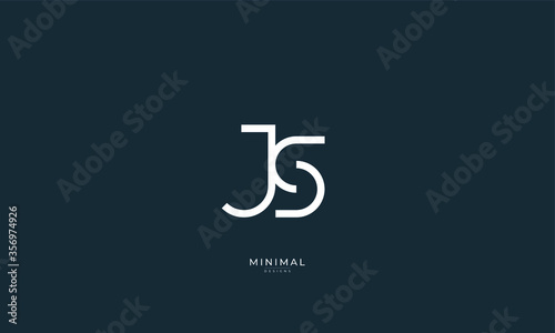Alphabet letter icon logo JS
