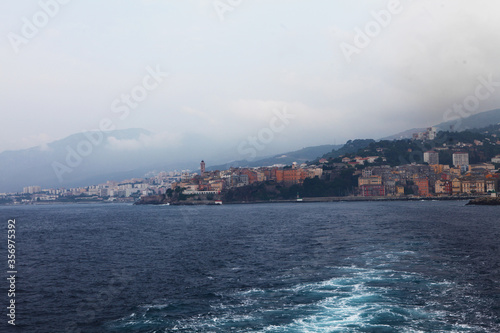 Scene from the ferry leaving Livorna, Italy © Harold Stiver