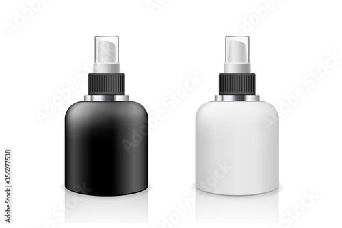 Vector Spray bottle black and white products, low size design collection isolated on whtie background, llustration