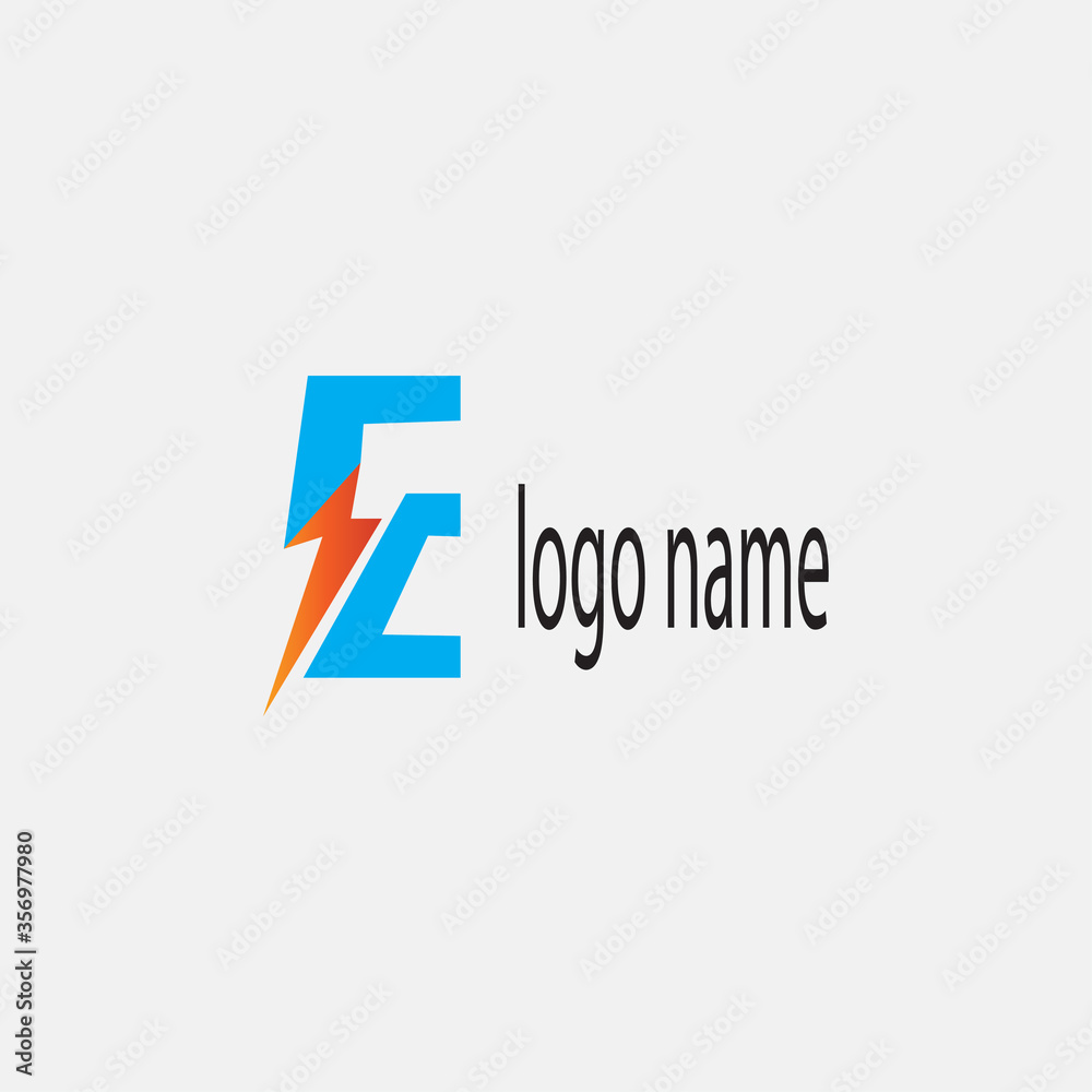 Obraz premium letter e creative logo color template illustration. vector design