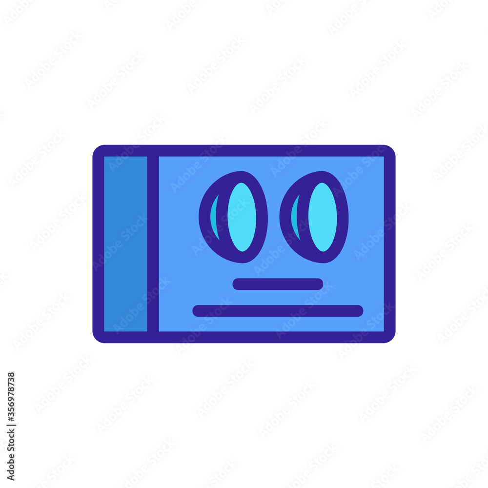 contact lens package box icon vector. contact lens package box sign. isolated color symbol illustration contact lens package box icon vector. contact lens package box sign. isolated color symbol illustration